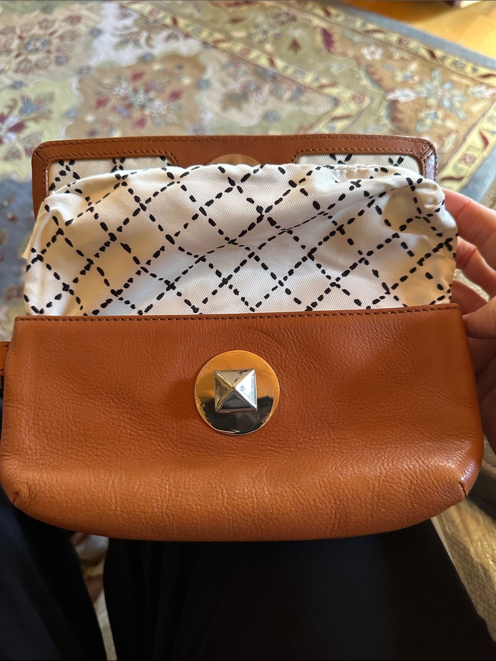 kate spade Christie Street Evan Saddle Leather Wristlet Clutch - Picture 8 of 14
